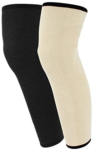 MEGAUK Winter Warm Beinwärmer Kaschmir Kniewärmer für Alte Leute - Verdicken Knieschützer Verlängern Knieschoner Winddicht Elastische Kneepad