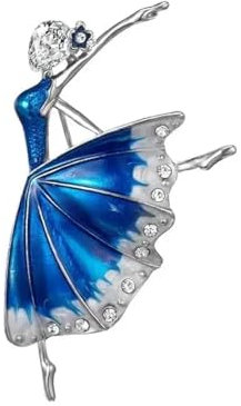 Entwicklt Épingles De Sûreté, Broche De Fille De Papillon Bleu Délicat De Mode Vintage Chic Pour Les Femmes, Accessoires De Bijoux Tout-Match Pour Femmes Pour Vêtements Robe De Bureau De Fête, C