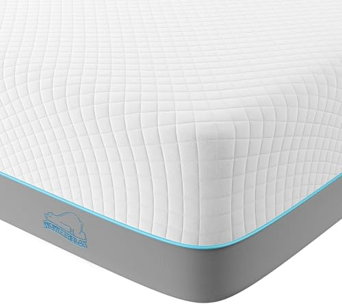 wowttrelax Memory Foam Mattress, 5FT King Mattress, Medium Firm, Soft Skin-friendly Fabric, for Breathable Comfort Sleep, Back Pain Support (150x200x20cm)