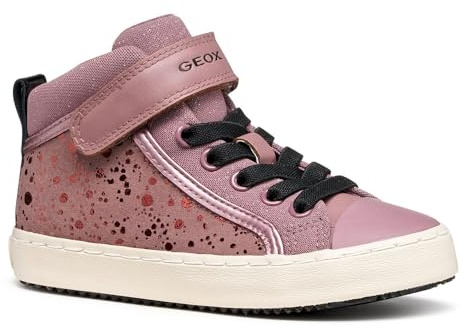 Geox J Kalispera Girl Basket, DK Rose Black, 31 EU