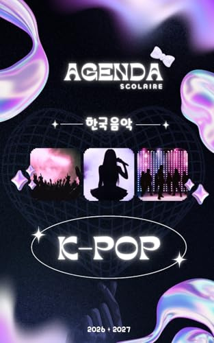 Agenda scolaire 2025 2026 K-Pop: Avec des Citations de K Pop Idols｜Journalier Noir Rose Pastel｜Petit format Poche Pratique｜Une page par jour, Notes, ... Fille Ado Étudiante Fan de Musique Coréenne