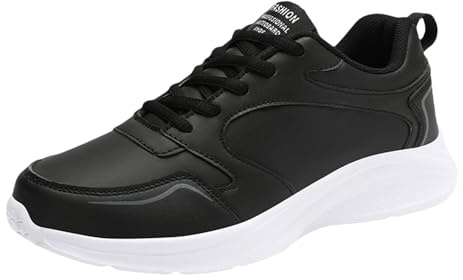 Generisch Baskets légères et respirantes pour femme - Chaussures d'entraînement orthopédiques imperméables avec dessus en cuir - Chaussures de marche confortables à lacets - Chaussures de loisirs