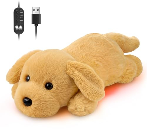 Dog Heating Pad for Period Cramps Menstrual Pain Relief, Portable Electric Heat Pads USB Powered, Cute Golden Retriever Plush Stuffed Gift, Funny Gifts for Women Teen Girls Christmas Birthday Easter