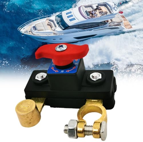 Interruptor De Batería De Coche - Interruptor De Corte De Batería 12V 24V, | Equipo De Seguridad Robusto Antifugas, Cortacorrientes Bateria Coche Para Camiones, Lanchas Y Yates