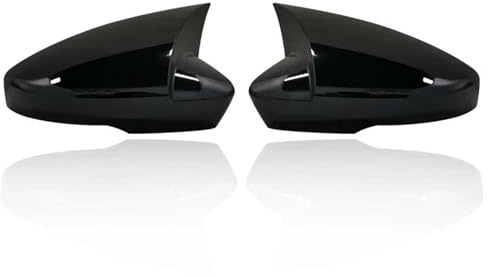 Calotte Retrovisori Esterni Per VW Per T-Roc Per T-cross 2018-2021 Auto Porta Laterale Retrovisore Lato Nero Copertura Specchio Carbonio Tappi Calotte Specchietti(Bright black)