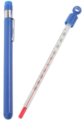 Generico Termometro da Cucina per Vino in Vetro Blu con Controllo Preciso della Temperatura e Resistenza All'usura, per Home Brew e Bar Domestico