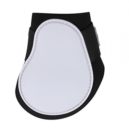 QHP Streichkappen Hartschale Neopren Klettverschuss (Warmblut, Weiß)