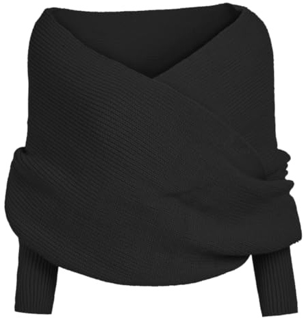 Asudaro Femmes Hommes Hiver Chaud Tricoté Cape Foulards Cape de Châle Pashmina Écharpes wrap Couleur Unie la laine Pull à Manches Longues