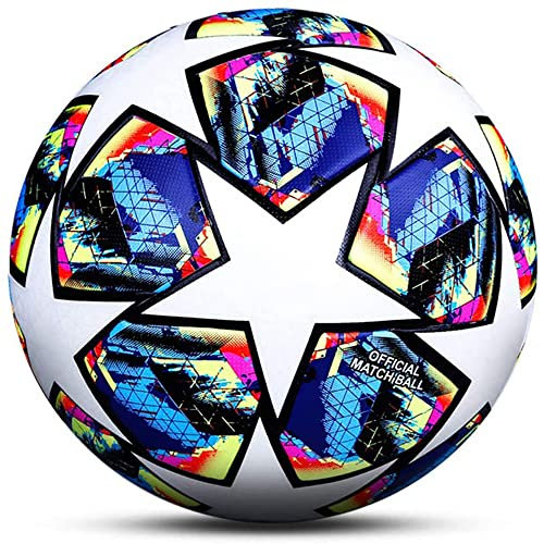 VOMI Fußball Ball Offizielle Größe 5, Verwendet von Profi-Vereine Sport Training League Fußball, Erwachsene Kinder Sport Trainingsball Spielball, Blue