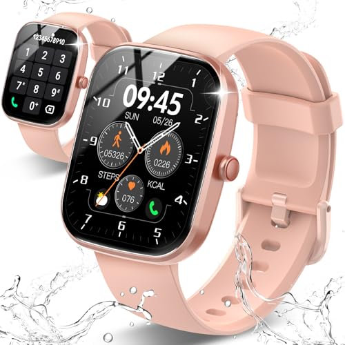 Csasan Smart Watch for Men Women Answer/Make Calls, 1.91 Touch smartwatch for men, 110+ Sports Modes with Heart Rate Sleep Monitor Step Counter, IP68 Waterproof Fitness Watch, Rose Gold