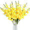 AQCQDQ Artificial Gladiolus with Long Stem, 78cm Long Artificial Flowers, White Gladioli Silk Flowers, Long Stem for Wedding, Baby Shower, Centerpieces, Decoration, 10 Pieces (Yellow,5pcs)