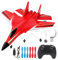 WDKXCN RC Flugzeuge 2CH, 2.4Ghz Ferngesteuertes Flugzeug Spielzeug mit LED-Licht, RC Flugzeug Anfänger mit Fernsteuerung und USB Aufladung, Spielzeug Styroporflieger für Erwachsene, Rot