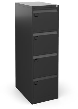 Bisley Filing Cabinet, Steel, Black, One Size, AOC4
