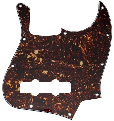 Musiclily Pro 10 Hole J Bass Pickguard 4Ply Tortoise Shell