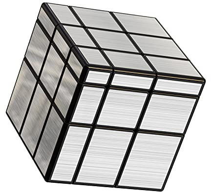 Vdealen Mirror Speed Cube 3x3 Cube Silver Magic Cube, 57mm