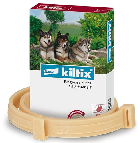 Kiltix Zecken- und Flohhalsband für große, aktive Hunde – ca. 66 cm langes Zeckenhalsband für langanhaltenden Zecken- und Flohschutz – Floh- und Zeckenmittel für Hunde