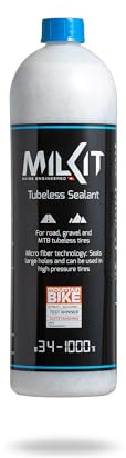 milKit Allrounder Super Durable Tubeless Tire Sealant - Large Puncture Holes Sealing - Works from -2 to 122F - Bike Tire Sealant for Tubless, Tubular and Inner Tube