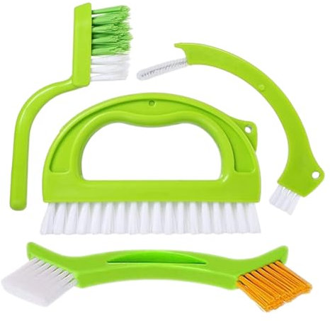 Juego de 4 cepillos de limpieza para el hogar, cepillo de limpieza para el baño, herramienta de limpieza de ranuras, cepillo de limpieza multifuncional de cocina, cepillo para limpiar grietas