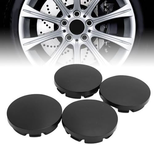 Tapas de Rueda Centrales de 4 Piezas, Cubierta de Tapa Central de Rueda de Llanta Universal Negra de 56mm para Pieza de Vehículo