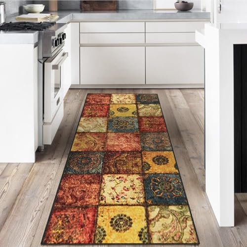 LYYK El Corredor de Alfombra de 40x150cm, Alfombra de Felpa Lavable, Alfombra para Dormitorio, Alfombra para Cocina con Respaldo de Goma, Corredor para Pasillo, Entrada o lavandería.