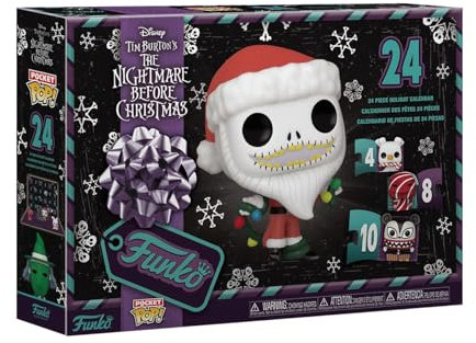 Funko Pocket Pop! Countdown Calendar: The Nightmare Before Christmas - TNBC- Adventskalender - 13 Tage Voller Überraschungen - Vinyl-Minifigur Zum Sammelns - Mystery Box - Geschenkidee