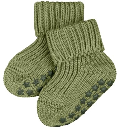 FALKE Unisex Baby Catspads Cotton Slipper Socks Anti-Slip Nubs Printed On Sole Improved Grip Thick Flat Seam In Toe Area Plain Breathable Extra-Soft On Skin 1 Pair