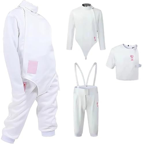 HBHXDZ 350N Fencing Uniform Suit, Fencings Pants Knickers Jacket Vest Waistcoat for Foil Epee Saber, for Right Hand Athlet(58#)