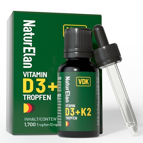 Vitamin D3 K2 hochdosiert Tropfen - 50ml, 1000 I.E. Vitamin D3 pro Tropfen