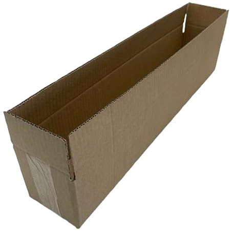 Pack 25 cajas de cartón reforzado 62x12x12 cm - Muy resistentes. Máximo aguante para envíos y almacenaje - Cajas alargadas para embalaje seguro y ecológico.