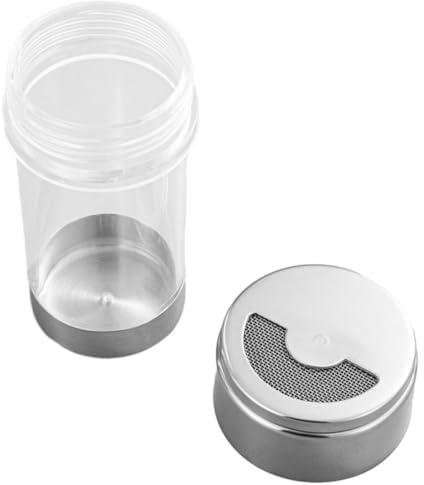 NUOBESTY Multipurpose Stainless Steel Pepper Shaker with Mesh Fine Hole Lid, Salt and Spice Dispenser Jar for Kitchen Essentials and Dining Table Seasoning, 1pcs