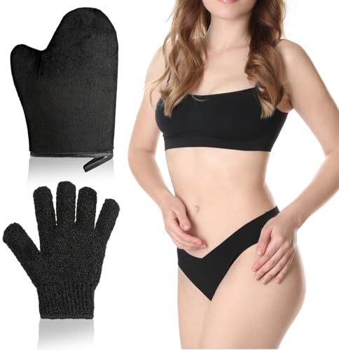 Sibba Guantes autobronceadores – Juego de 2 guantes autobronceadores reutilizables lavables para bronceado sin rayas, apto para mousse y crema solar autobronceadora
