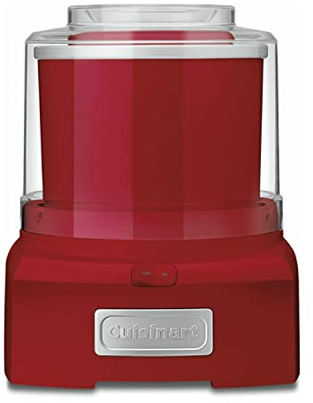 Cuisinart Ice Cream Maker Machine, 1.5 Quart Double Insulated Machine, Sorbet and Frozen Yogurt Maker, Ready in 20 Minutes, ICE-21RP1, Red