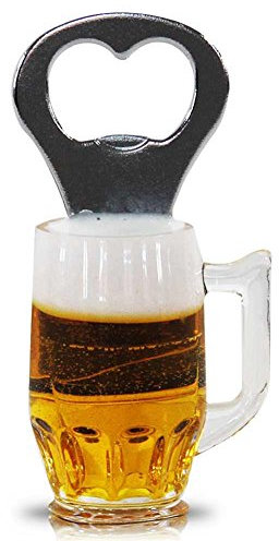 Out of the blue Décapsuleur métallique, Verre à bière avec Aimant, env. 9 cm, en Plastique