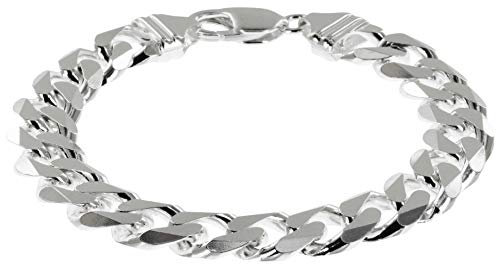 Avesano Armband Panzerkette 925 Silber Herren Silberarmband 11mm Panzerarmband Länge 19 cm verfügbar 102044-019