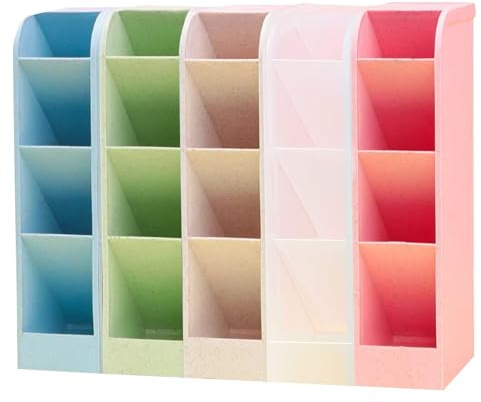 Lre Co. Organizador de suministros de oficina, 5 piezas multifuncional almacenamiento de oficina organizador de escritorio infantil, soporte de almacenamiento de pluma caja de almacenamiento de