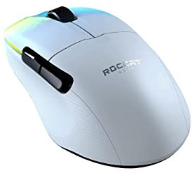 Roccat Kone Pro Air - souris de jeu sans-fil ergonomique ultraperformante, Blanc