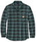 Carhartt Mens Cotton Long Sleeve Plaid Flannel Shirt
