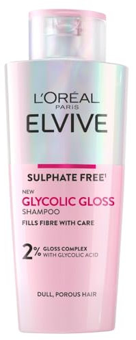 L'Oréal Paris Elvive Glycolic Gloss Sulphate Free Shampoo for Dull Hair 200ml