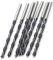 Juego de 10 brocas de madera de 3 mm para carpintería, brocas de acero al carbono para tablones de madera, broca helicoidal de mano de fuerza