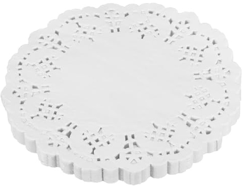 uxcell 1000 Pcs White Lace Paper Doilies 5.5 Inch Round Paper Doilies Tableware Disposable Paper Decorative Paper Placemats for Wedding, Birthday, Cakes, Desserts, Tableware Food