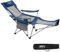 #WEJOY Chaise de camping pliable 2 en 1 avec dossier réglable et repose-pieds - Chaise de relaxation avec porte-gobelet - Chaise longue pour la pêche en plein air et le camping