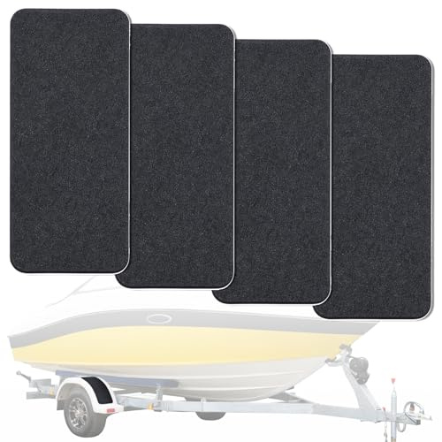 4 Pack Marine Anti-Skid Pads, 16 x6 remorque de Bateau Fender Marche Bandes, Tapis de Traction pour Le Pont de Navire et Les escaliers, avec Support Autocollant