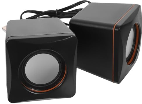 BAZEITFLOW Mini Altoparlanti USB per Computer con Subwoofer Integrato Casse Acustiche Compatte da Scrivania Portatili e Facili da Usare per Laptop Desktop e Viaggi