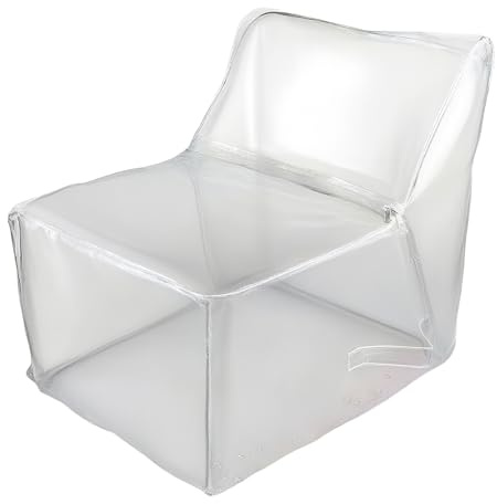 TyCylKu Funda para puf | Funda grande transparente para puf de peluche para cama, sofá, dormitorio, sofá, sala de juegos, habitación de adultos, niños pequeños, lectura y niños