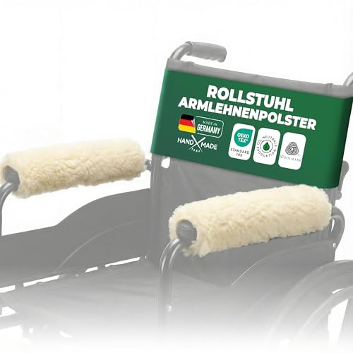NOVALIV Juego de 2 protectores de reposabrazos para silla de ruedas y sillas de ruedas, acolchado para evitar el frío y los puntos de presión, cómodos accesorios para sillas de ruedas para personas
