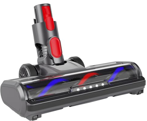 KENVOR Cepillo compatible con Dyson Aspiradora V7, V8, V10, V11, V15, Cepillo de Cabezal de Repuesto para Dyson Accesorios con 5 Luces LED para Suelos Duros