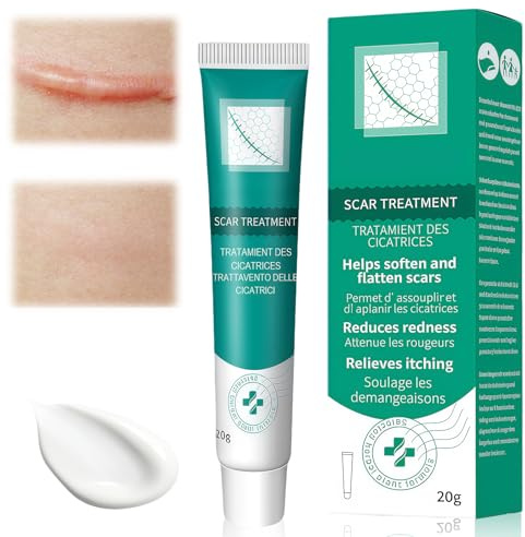 Crema de cicatrices 20g, Crema Corporal Hidratante, Textura Sedosa, Fórmula Ligera para un Tono Uniforme y Suavidad Duradera, Ideal para el Cuidado Diario(verde)