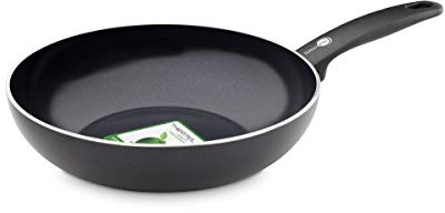 GreenPan Wok, Non Stick, Toxin Free Ceramic Open Wok Pan - Induction & Oven Safe Cookware - 28 cm, Black