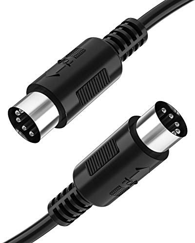 MIDI Kabel 5Pin DIN Stecker auf Stecker für MIDI Controller 1M, Ancable Midi Kabel Kompatibel mit Synthesizer, Keyboard, Sequenzer, elektronische Trommeln, Effektprozessor, Sampler, Multi-Effekt-Pedal