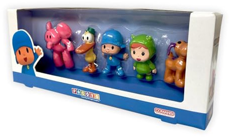 Comansi - Set Colección Pocoyo 5 Figuras: Pocoyo, Elly, Pato, Loula Nina
